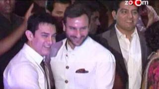 Aamir Khan amp Saif Ali Khan at RiteishGenelias wedding [upl. by Beckman]