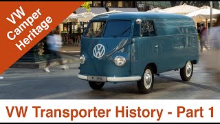 VW Transporter  How the VW T1 split screen became the first VW camper  Volkswagen history [upl. by Cilegna]