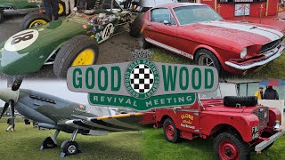 Goodwood Revival 2024  A Very Wet First Day On Track Action Spitfire Display Racing Car Paddock [upl. by Pazice]