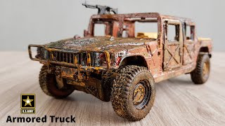 Restoration Humvee US Army Armored Military Truck  Hummer Jeep [upl. by Aistek]