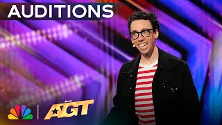 Jonathan Burns Delivers Hilariously Cheesy Magic  Auditions  AGT 2024 [upl. by Plante]