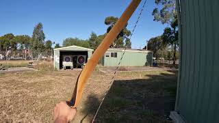 First Person Archery  Fishtailing Arrows  Slow Motion Test [upl. by Nileuqay]