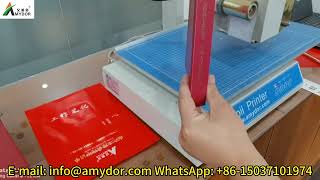 Thesis Hardbound Cover Flat Bed Hot Foil Printer Amydor 8025 [upl. by Ecreip853]