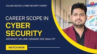 Career Scope in Cyber Security  SIEM  Arcsight  Splunk  Qradar  SOC Analyst by Sulabh Mishra [upl. by Dunc]