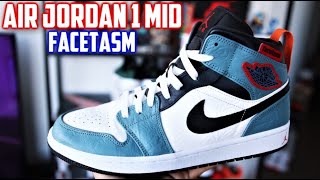 Air Jordan 1 Mid FACETASM Review and OnFeet [upl. by Affra]