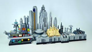 Coruscant Architecture Skyline  LEGO Star Wars MOC [upl. by Leirvag]