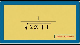1Karekök 2x1 Fonksiyonunun Türevi Nasıl Alınır [upl. by Anele310]