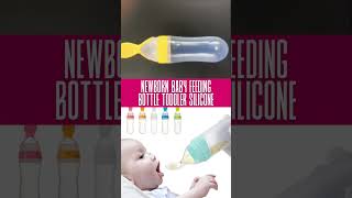 Safe Newborn Baby Feeding Bottle Toddler Silicone Squeeze Feeding Spoon Milk Bottle Baby Training [upl. by Smada]