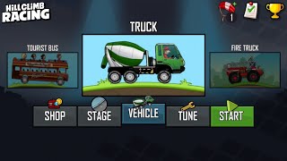 Hill Climb Racing  TRUCK vs FIRE TRUCK vs TOURIST BUS vs HIPPIE VAN  HEAVY VEHICLES COMPARISON [upl. by Olivia]