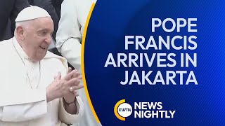 Pope Francis Arrives in Jakarta to Start Longest Trip of His Pontificate  EWTN News Nightly [upl. by Gnanmos466]