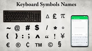 Keyboard Symbols Names  Mobile Keyboard Symbols Names [upl. by Iorgos]