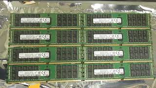 Lot of 8 samsung 32GB 2Rx4 PC4  2400T server memory [upl. by Sair904]