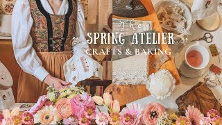 A Cosy Spring Afternoon Crafting and Baking at the Village Atelier  Cottagecore Story amp ASMR [upl. by Airekat]