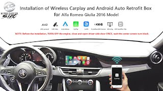 kSmart Box Wireless Carplay Installation for Alfa Romeo Giulia 2016 Wireless CarPlay [upl. by Joya463]