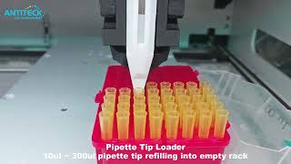 Pipette Tip Reloader For 200ul Tip Refill Into Empty Rack  Pipette Tip Rack Loader  ANTITECK [upl. by Onibas]