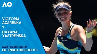 Victoria Azarenka v Dayana Yastremska Extended Highlights  Australian Open 2024 Fourth Round [upl. by Stock925]