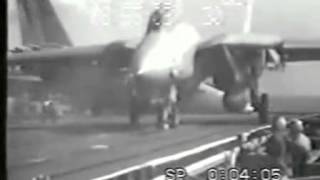 F 14 Crew Eject from Carrier Flight Deck [upl. by Sybilla393]