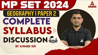 MP SET Syllabus 2024  MP SET Geography Syllabus 2024 [upl. by Ashman]