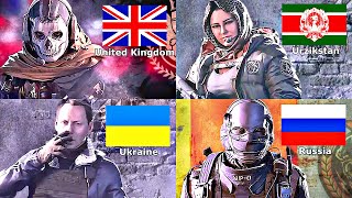 Call of Duty Warzone  ALL Operators Nationality 2020  2023 [upl. by Jane]