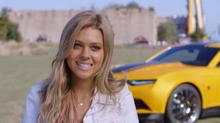 Nicola Peltz  Transformers Age of Extinction Interview HD [upl. by Akcirderf]