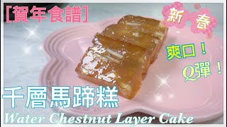 【賀年食譜】零失敗｜千層馬蹄糕｜Water Chestnut Layer Cake｜研究多年，完美口感 [upl. by Airbma]