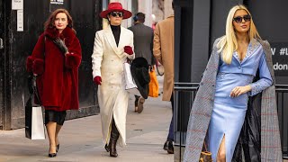 Autumn  Winter Street Style Trends in London Februarys Fashion Highlights [upl. by Labinnah]