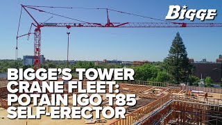 Bigge  Self Erecting Tower Crane Demonstration [upl. by Ahseenyt]