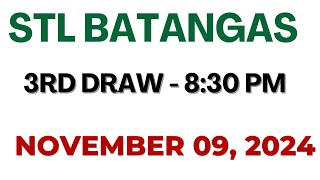 STL Batangas result today live 830 PM  November 09 2024 830 PM draw [upl. by Fred]