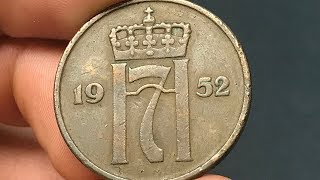 1952 Norway 5 Öre Coin • Values Information Mintage History and More [upl. by Aneema]