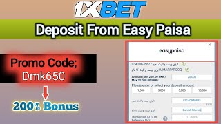 How To Deposit Money In 1xBet Account From Easy paisa  1xbet Easy Paisa Deposit [upl. by Mail182]