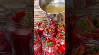 Easy Pickled Peppers Recipe 🌶️🫑 [upl. by Damick]