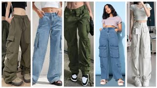 Latest Cargo Jeans Collection 2025  Trendy Trouser Jeans Ideas for Girls [upl. by Notsirb]