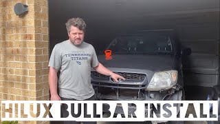 HILUX damage repair and bullbar install [upl. by Llenyt]