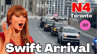 Swifties GO WILD as Taylor Swift’s MOTORCADE ARRIVES at Rogers Stadium for N4 Toronto Eras Tour [upl. by Frost]