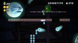 New Super Mario Bros Deluxe NSW  Swaying Ghost House Jump for Last Coin Area [upl. by Clem225]