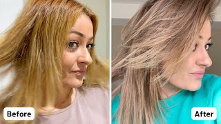 Toning Orange Hair with Wella T14 amp Wella 050 [upl. by Marcello]