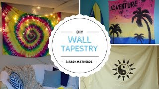 DIY wall tapestry  3 easy ways [upl. by Rainah]