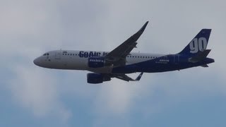 GoAir A320 Sharklets PTGOW  Final Approach to Hamburg Airport [upl. by Jarv558]