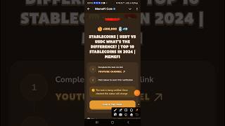 Stable Coins USDT Vs USDC Whats the difference  MemeFi Code  MemeFi VideoCode MemeFi Video [upl. by Boot]
