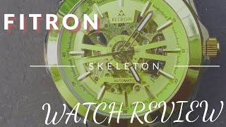 Fitron automatic skeleton watch full review  Fitron 117176M water resistance watch  Rover Watches [upl. by Orgalim]