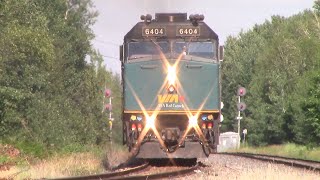 Nice Horn Action VIA Rail Passenger Train 15 quotThe Oceanquot at Marsh Junction  Moncton NB [upl. by Oehsen]