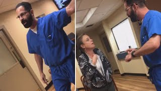 Video Shows Doctor Throwing Patient Out of Office [upl. by Malvina877]