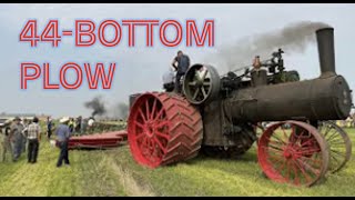 2021 RECORD 150 CASE Road Locomotive pulling 44 bottom John Deere plow [upl. by Hnacogn67]