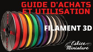 Les filaments 3D  GUIDE DACHAT ET UTILISATION [upl. by Htebaras]