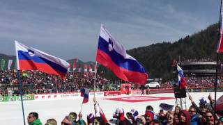 Stefan Kraft  251 m i Kamil Stoch  2515 m rekord skoczni Planica 2017 widok z trybuny 60 fps [upl. by Baggett823]