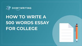 How to Write a 500 Word Essay For College [upl. by Onaicnop]