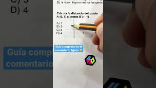 🎁 Ejercicio tipo EXAMEN DE ADMISIÓN a la UNAM  Distancia entre DOS PUNTOS shorts guiaunam [upl. by Rimaj]