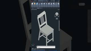 AutoCAD 3D 3D Modeling AutoCAD tutorial chair view shorts [upl. by Ainehs150]