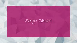 Gage Olsen  appearance [upl. by Neural]