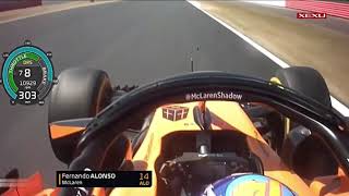 Fernando Alonso onboard  2018 British GP [upl. by Inalawi]